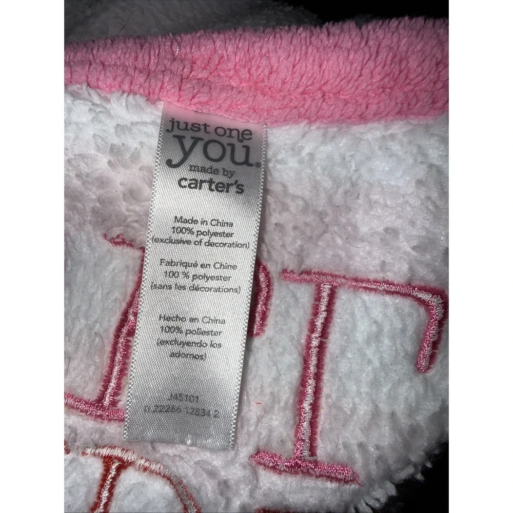 Carters Just One You Baby Girl‎ Baby Blanket Pink White Stripes Heart 30
